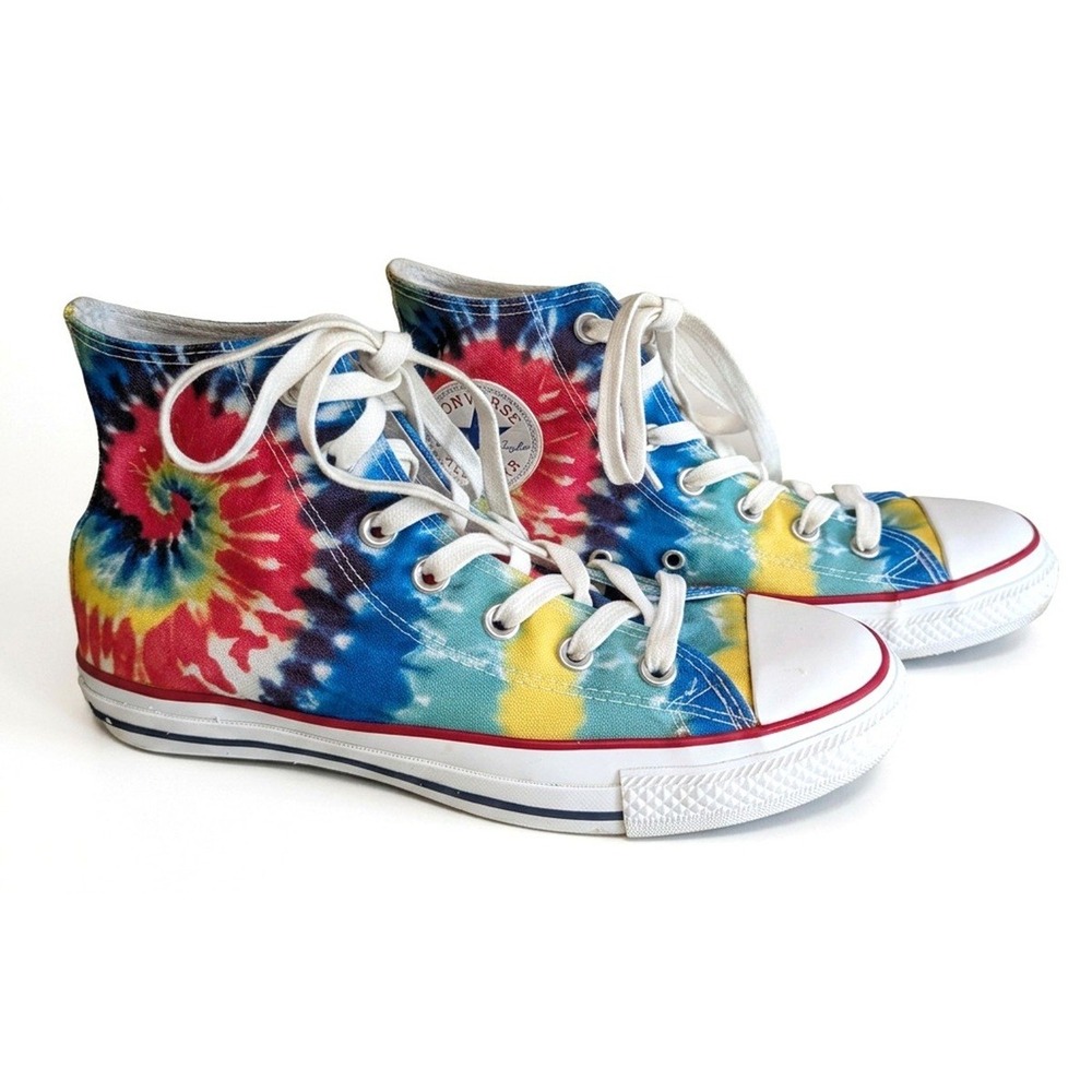 Converse Chuck Taylor All Star High Top Rainbow Tie Dye Sneakers Size M7 W9